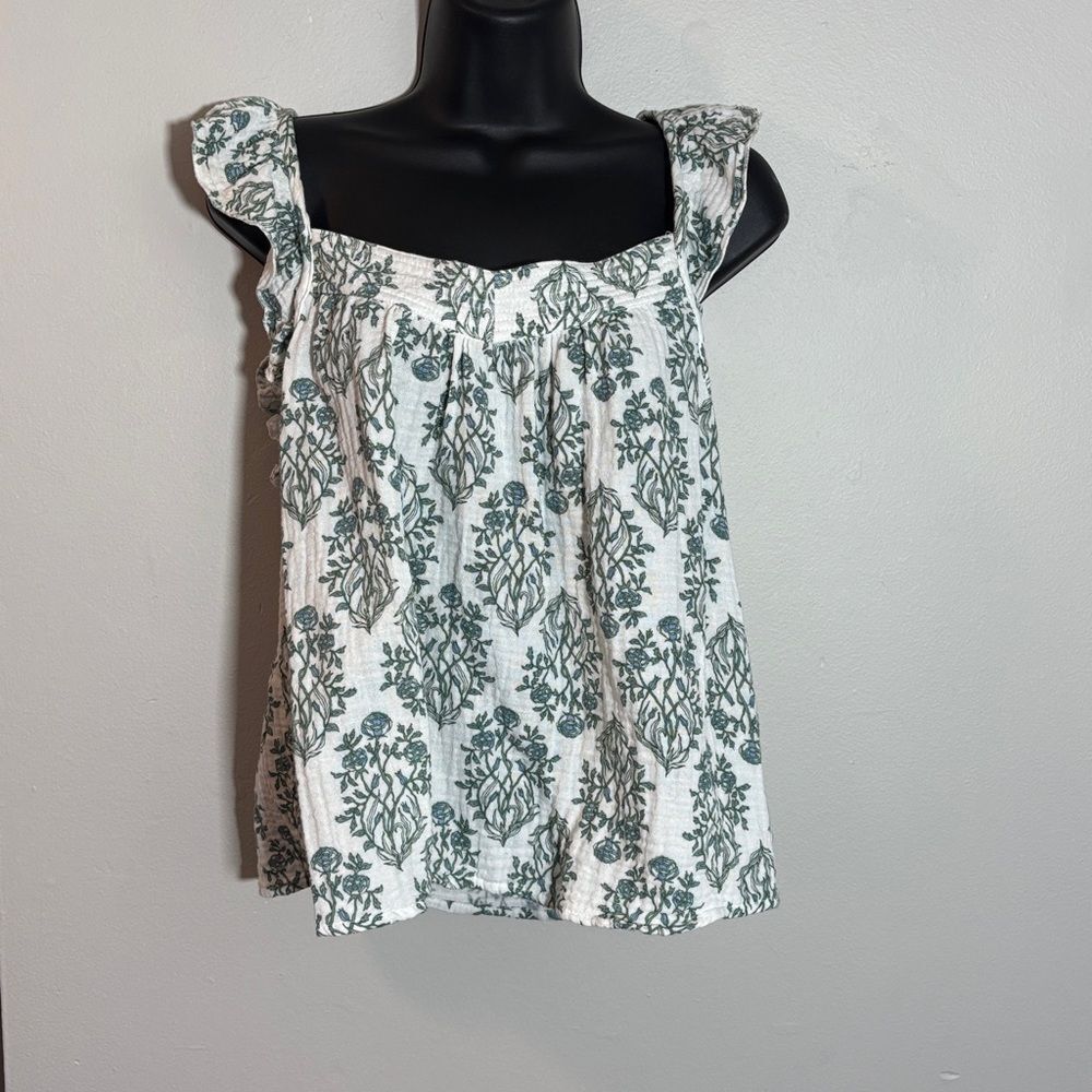 Rachel Zoe women’’s Green Floral Blouse medium